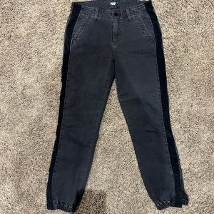 Paige grayish black soft denim joggers
